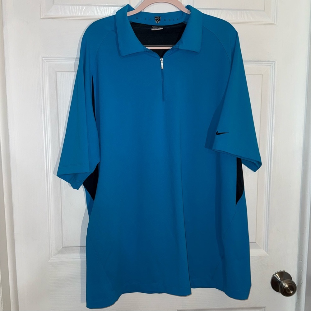 Nike Men's Blue Polo Shirt - Size XXL/2XL